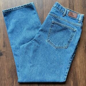 L.L. Bean Men’s Jeans 38x32 Relaxed Fit 100% Cotton Blue Denim